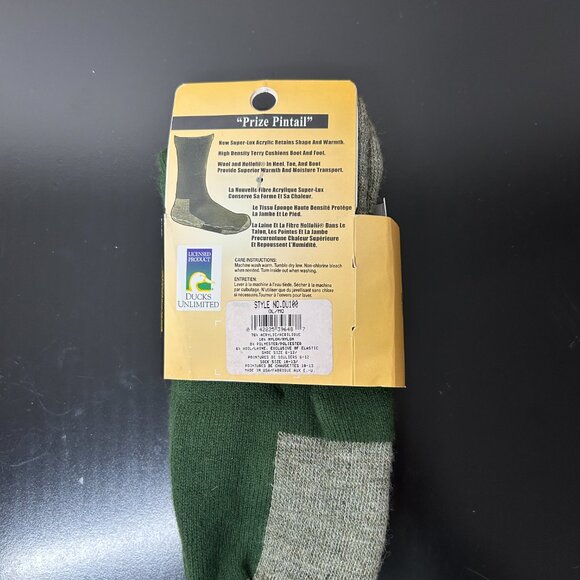 DUCKS UNLIMITED MEN’S CREW BOOT SOCKS SIZE 6-12   NWT - Picture 3 of 5